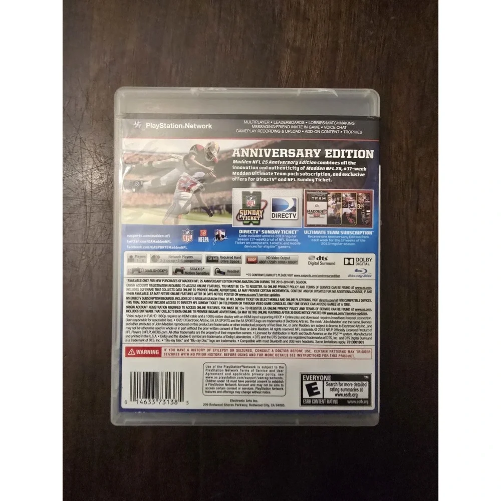 Madden NFL 25 -- Anniversary Edition (Sony PlayStation 3, 2013)